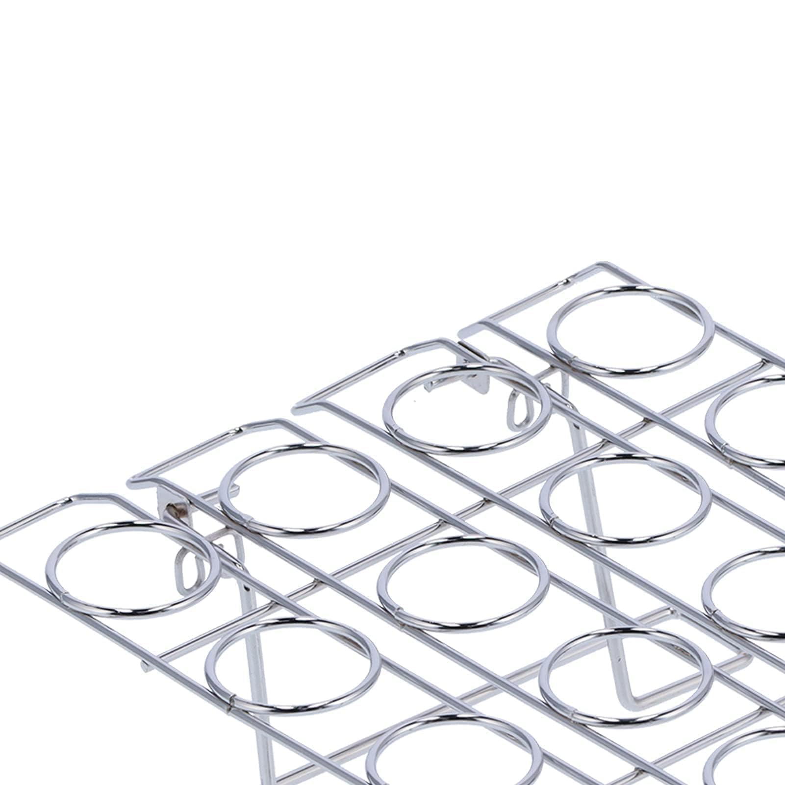 Porta Coni Gelato a 16 Fori,Supporto per Gelato,Supporto per Coni Gelato in Acciaio Inossidabile,Porta Gelato con Base,Griglia per Coni Per Cupcake in Metallo per Display Raffreddamento per Cottura