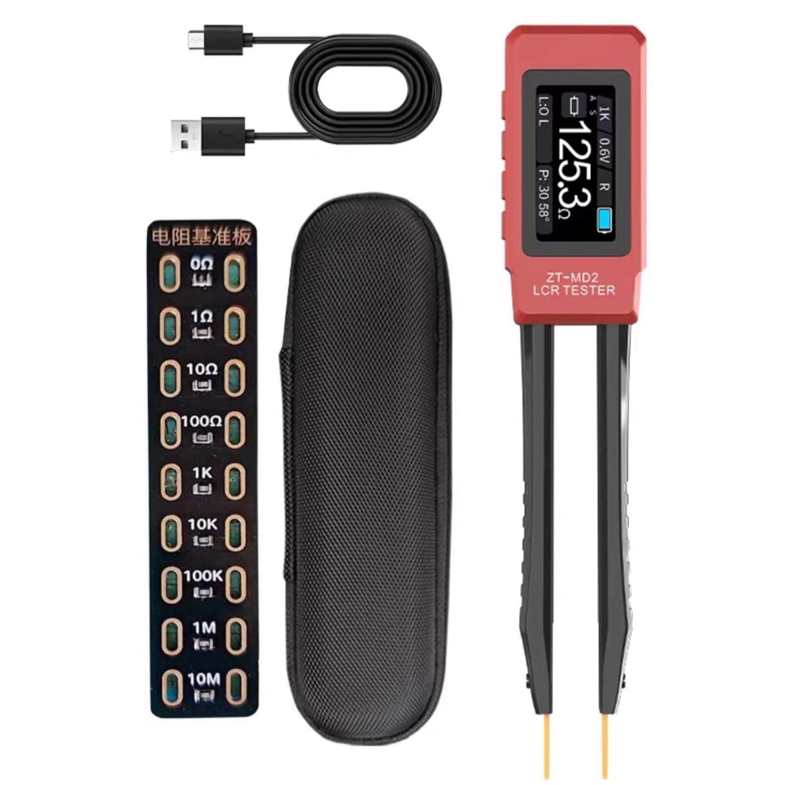 Multifunctional Component Checker Diode Voltages Resistance Inductance Capacitance Tester Tweezer Bridge Portable Digital Multimeter