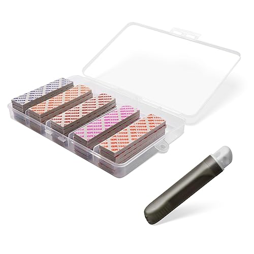 Pronese Sanding Sponge Set for Hobby Models 25PCS (320# 400# 600# 800# 1000#), Wet Dry Reuse,with Storage Box and Cleaning Brush for Model Polishing, and Detailing - 320# 400# 600# 800# 1000#