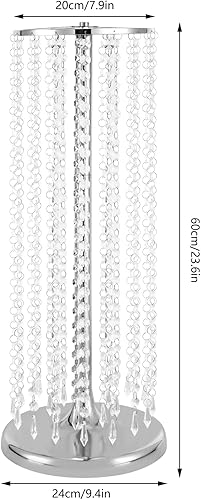 Miniatura 2 de 10 centros de mesa de boda de 23.6 pulgadas de alto, jarrones de cristal, soporte de flores de metal para decoración de mesas de fiesta, decoración