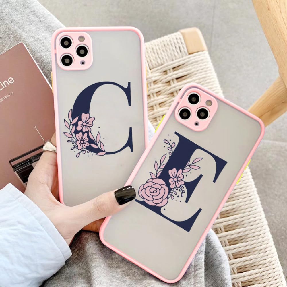 Amazon.co.jp: ピンクの花の頭文字 A から Z 電話ケース iphone 14 Pro