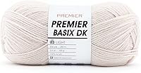 Vista 5 de Premier Yarns Basix Hilo DK, hecho de acrílico, hilo ideal para ganchillo y tejido, lavable a máquina, rosa camafeo, 3.5 onzas, 306 yardas