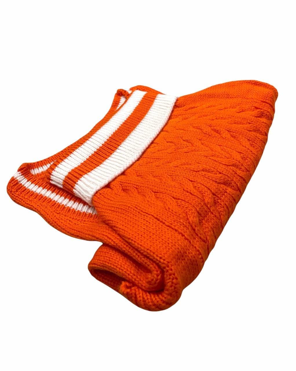 DOGTOWN Dog Sweater - Lightweight, Stretchable High Neck Dog Sweater for Small to Large Dogs - Soft and Warm Dog Pullover for Cold Weather - Stylish Pet Clothes for Dogs (Orange, 28 INCH) 2