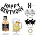 PANRRPERS Beer Cup Balloons Whiskey Bottle Beer Mug Shape Black Happy Birthday Mylar Foil Balloon 16 Inch Summer Party, Birthday Party Decorations for Women and Men (Black Balloons)