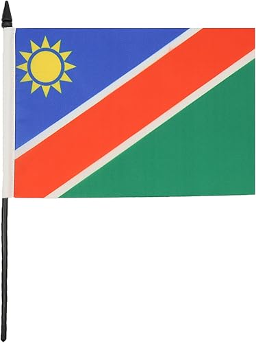 Miniatura 226 de Bandera de mesa Sierra Leona de 5 x 8 pulgadas, bandera de escritorio de Sierra Leona, 8.3 x 5.5 in, barra y base de plástico negro AZ FLAG