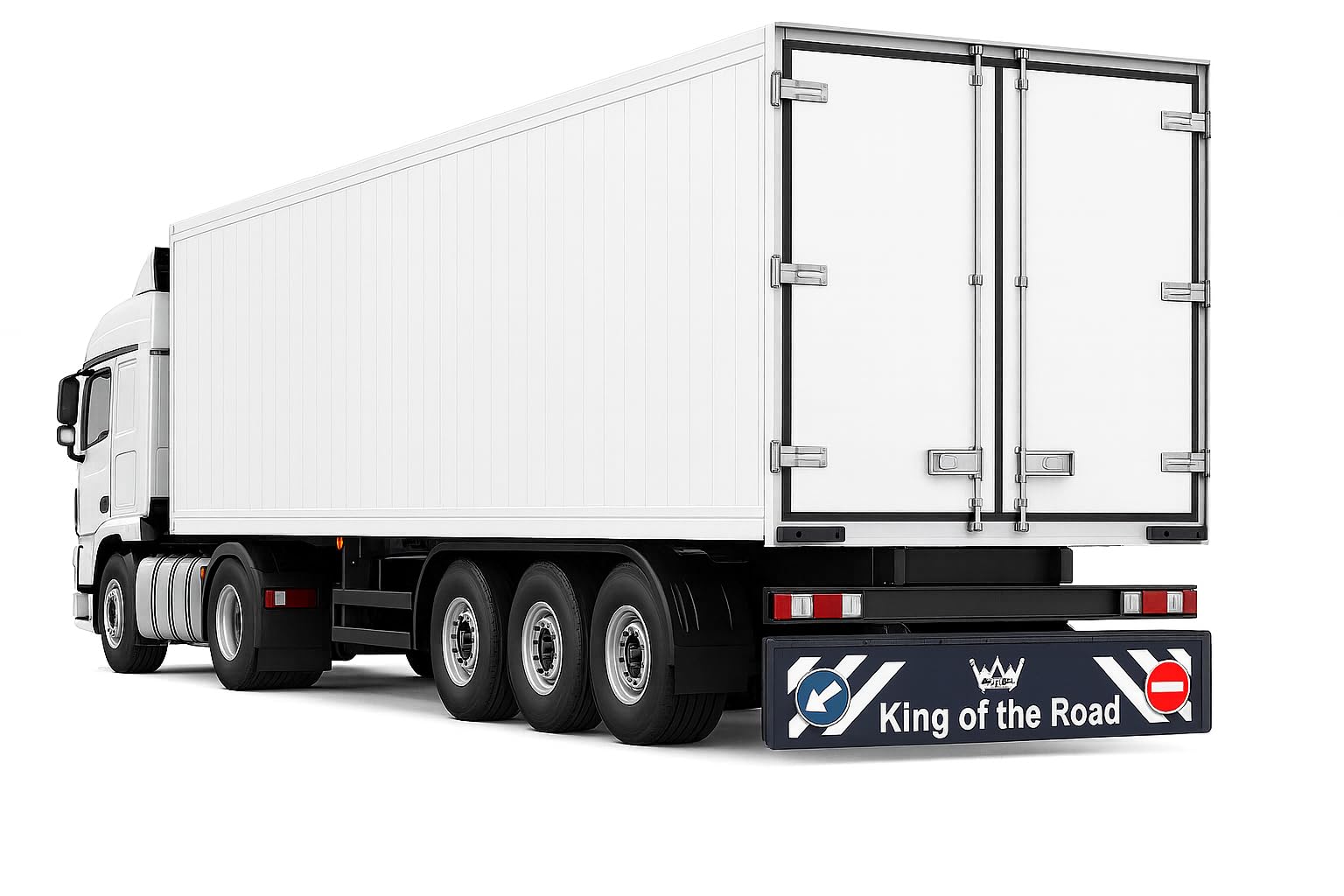 UZMAN LKW Schmutzfänger 2,40M Spritzlappen für LKW & Anhänger King of the Road-Design, robust & UV-/salzresistenter Spritzschutz, einfache Montage