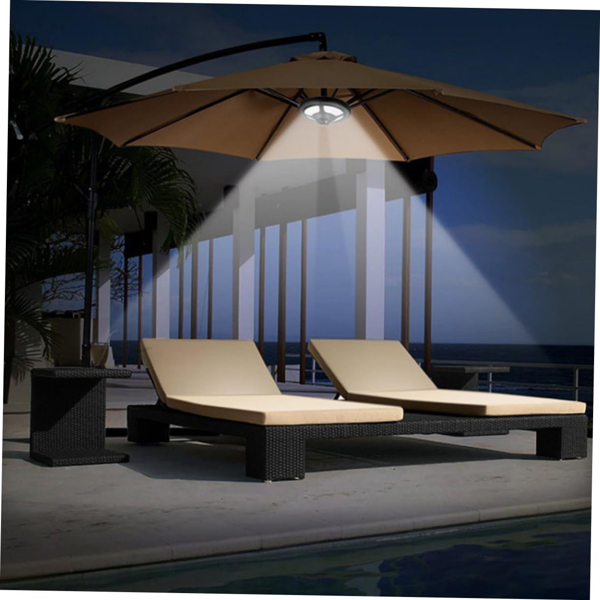 Lámpara LED de Camping Luz Exterior Multifuncional, para Sombrilla