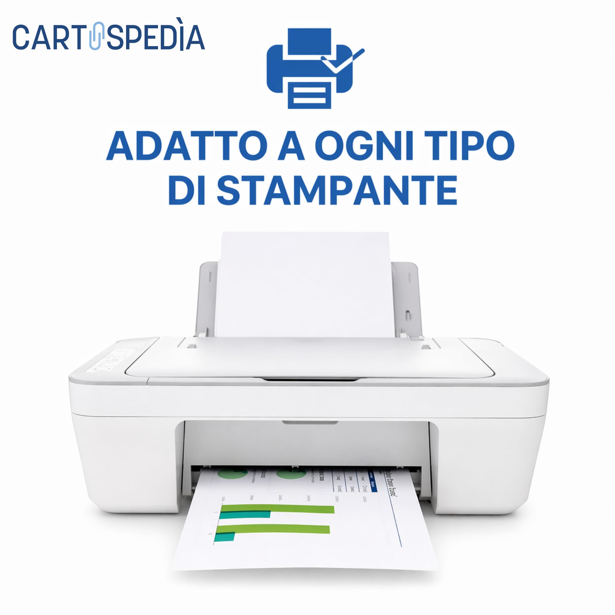 Risma Carta A4 500 Fogli 75g 21x29,7 cm per Stampante Inkjet Laser Fotocopiatrice