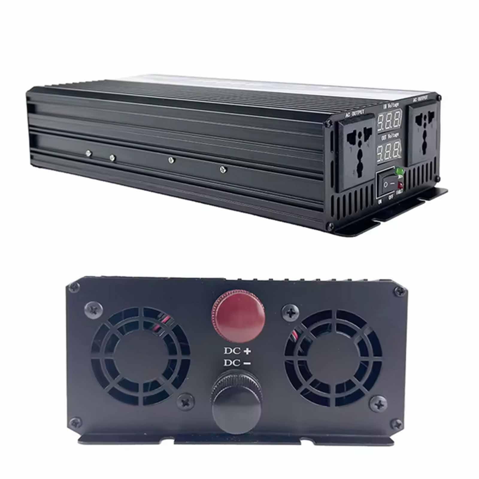 Inwerter YXINHONGYUE 5000W czysta fala sinusoidalna 72V do 220V 50Hz przenośny solarny inwerter samochodowy DC na AC z ochroną przed przepięciem do ciężarówki, łodzi Czarny