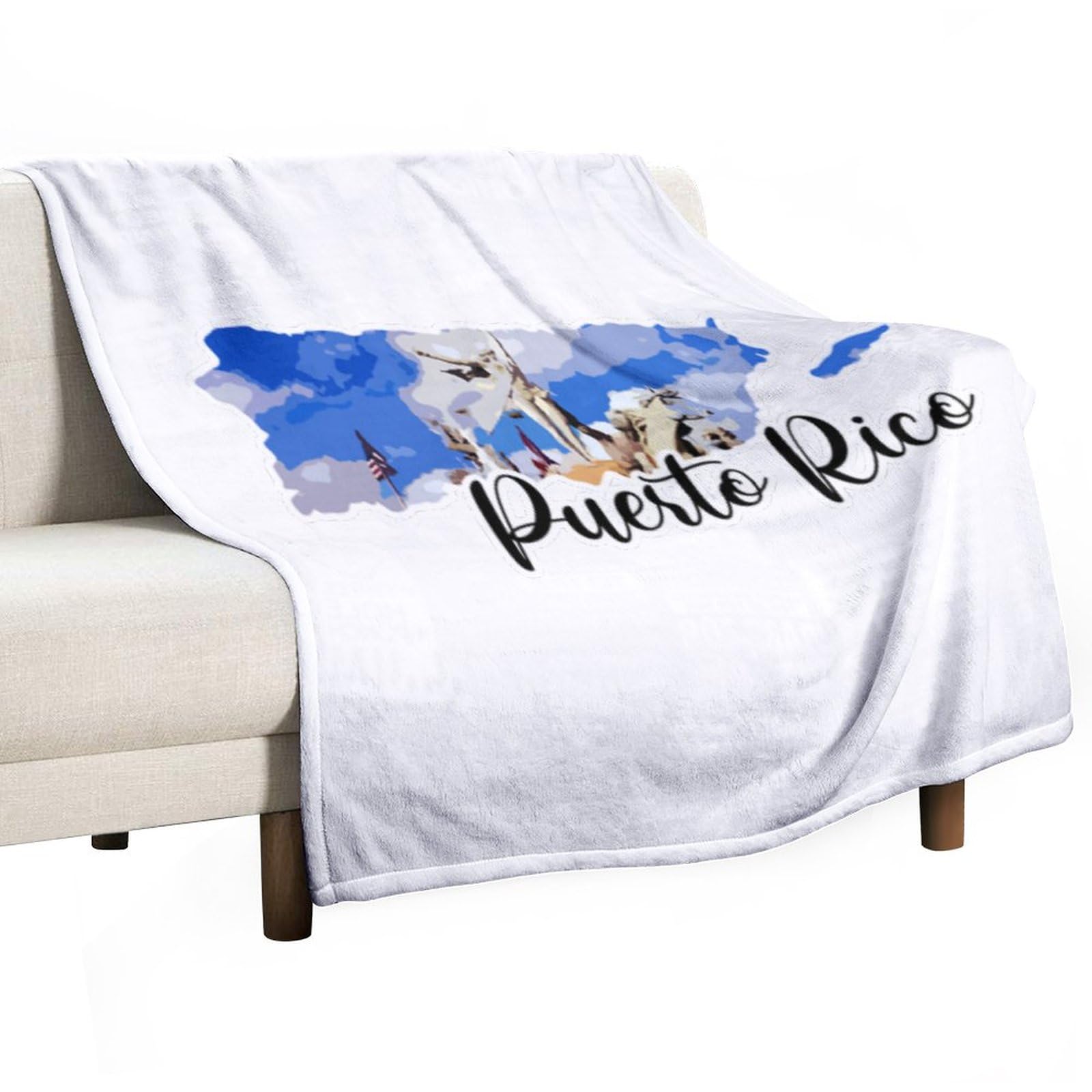 Couverture polaire Porto Rico 100x125cm plaid doux pour lit enfant et bébé