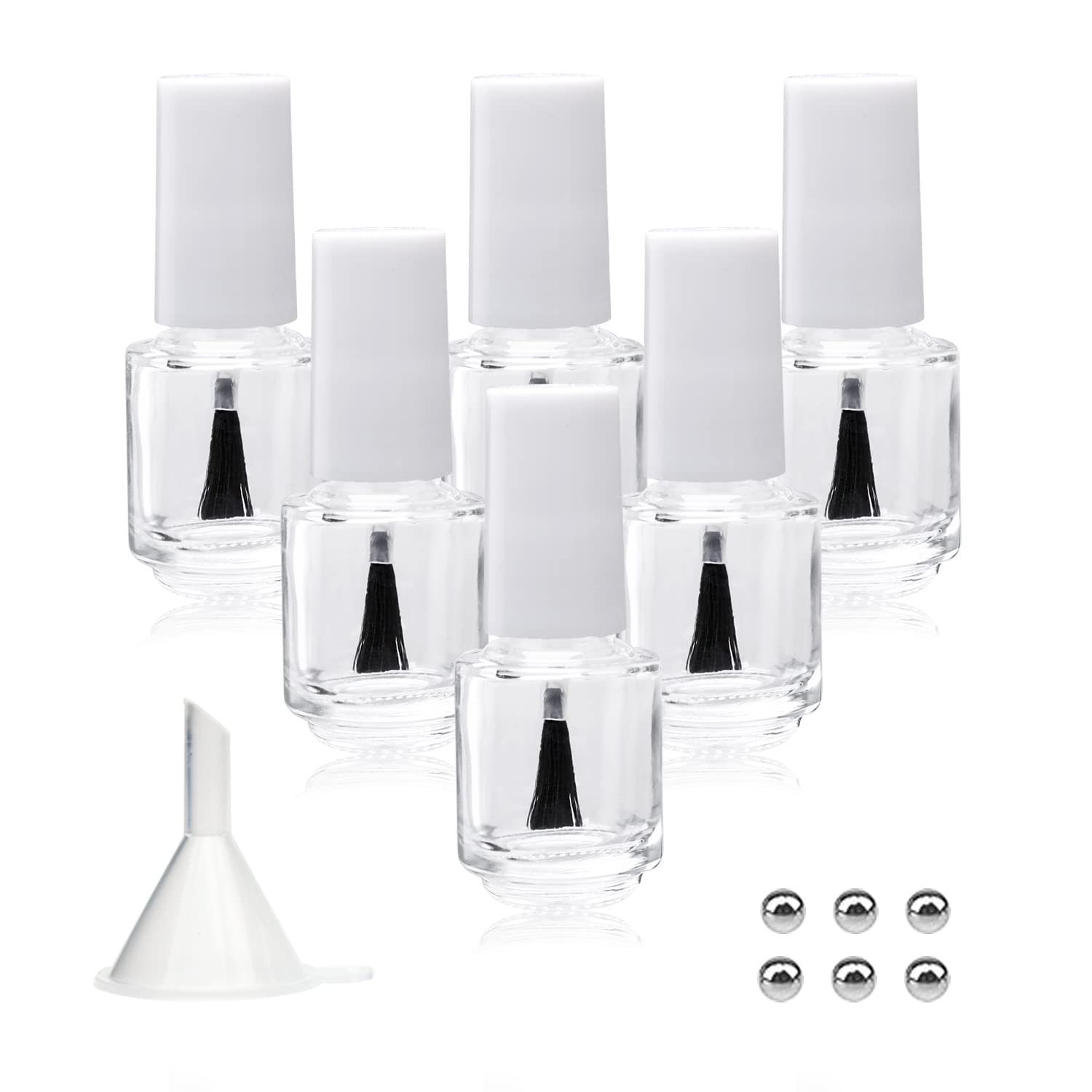 Agidea Leere Nagellackflaschen Mit Pinsel – 2 Stück, 10/15 Ml, Transparent & Nachfüllbar Für DIY Nageldesign