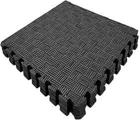 Kit Tatame EVA Premium 50x50cm 1cm Espessura Antiderrapante – Tapete Academia, Crossfit, Lutas, Yoga e Área Infantil – Encaixe Intertravado (4, 8 ou 12 Peças)