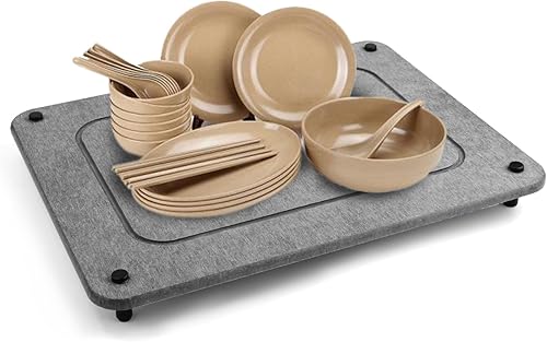 Tapete de piedra de secado rápido para cocina, 15.7 x 11.8 pulgadas, tapete de diatomita absorbente de agua, tapete de piedra absorbente de agua, disponible en Yaxa Peru