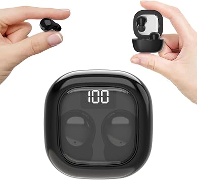 Invisible Mini Sleep Earbuds Ear Buds for Side Sleepers Sleeping, Small Ears Canals Women Wireless Bluetooth Low Profile Smallest Disgused Tiny Micro Discreet Hidden Earbuds Headphones for Work
