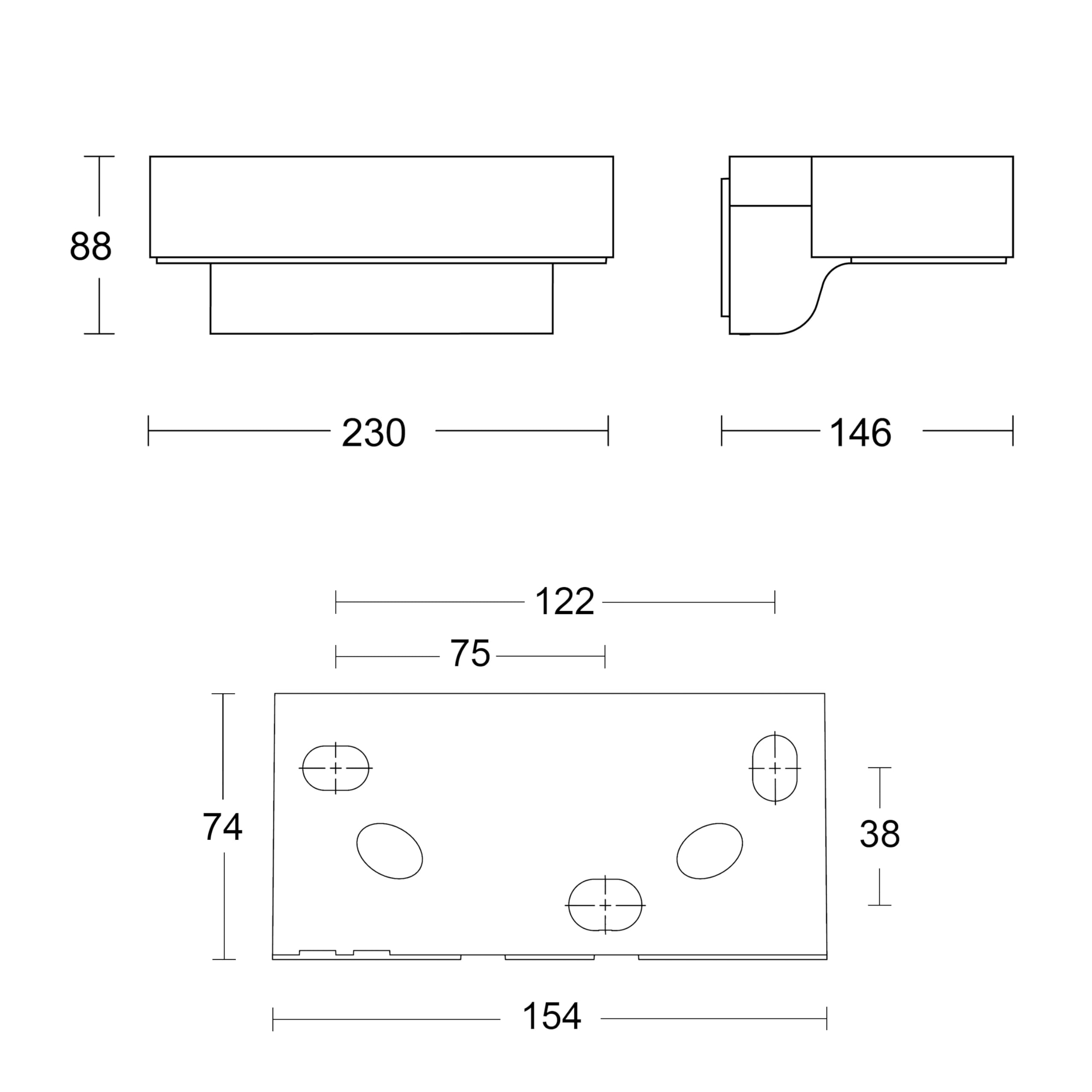 Steinel L 800 C Lámpara LED de pared para exteriores, en color antracita, sin sensor, con iluminación descendente, luz blanca cálida y conectable por Bluetooth y aplicación