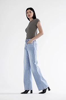 Mica Denim - Super High Rise Loose Straight Jeans (32