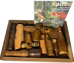 9 Apitos De Madeira P Aves E Animais Silvestres + Cd Do Som