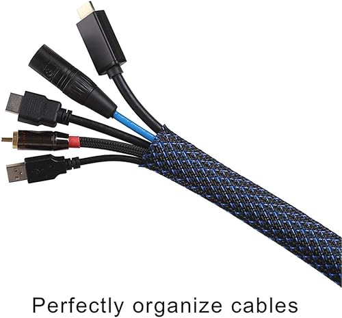 Miniatura 4 de Braided - Fundas para cables - Telar de alambre expandible de PET de 14 "-25 pies, malla oculta de alambre Braided para cable de video de