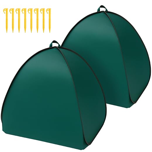 2 Pcs Pop Up Shrub Covers Frost Protection Tent, 30" x 28" x 28" Winter Plant Cover Freeze Protection, Warm Garden Plant Protector Tent for Protecting Outdoor Shrub Fruit Potted Plants from Snow & Ice