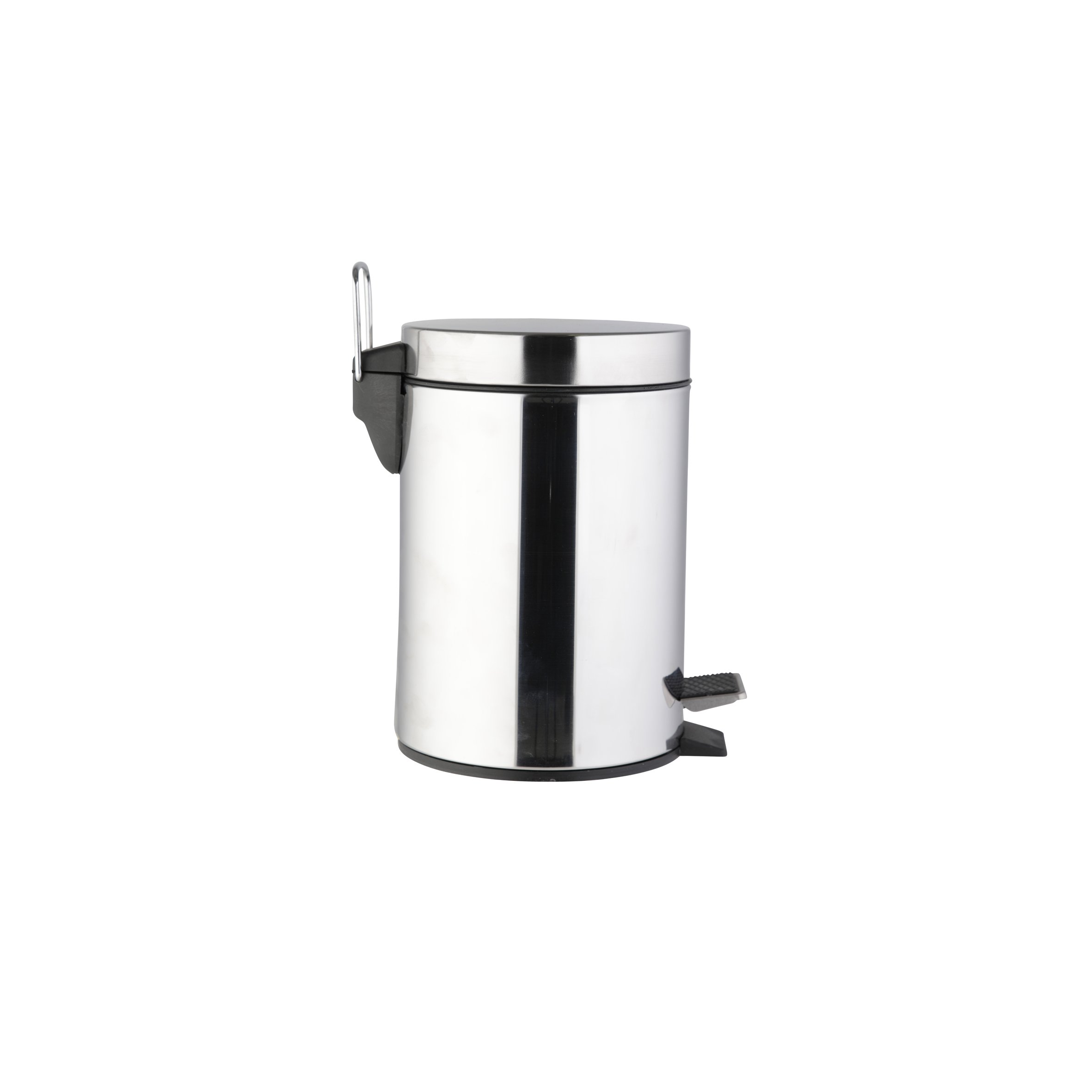axentia Poubelle Cosmétique à Pédale 5 litres - Poubelle de Salle de Bain en Acier Inoxydable - Poubelle de Cuisine avec Couvercle