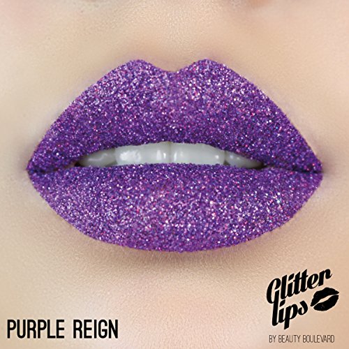 Glitter Lips by Beauty Boulevard - The #1 Exclusive Long Lasting Premium Glitter Lip Product (Purple Reign)
