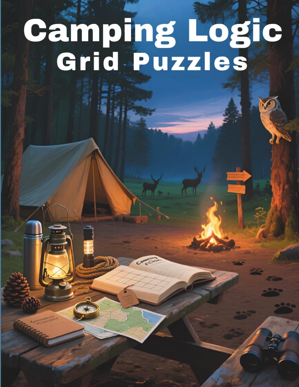 Camping Logic Grid Puzzles: 25 Brain-Boosting Camping Adventures to Solve Using Logic, Deduction & Critical Thinking