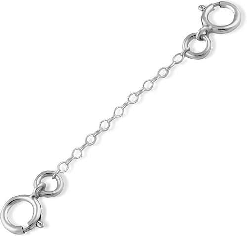 Cadena de seguridad de plata de ley de 0.039 pulgadas Longitud disponible de 1 pulgada, 2 pulgadas, 3 pulgadas Cadena de seguridad para tu