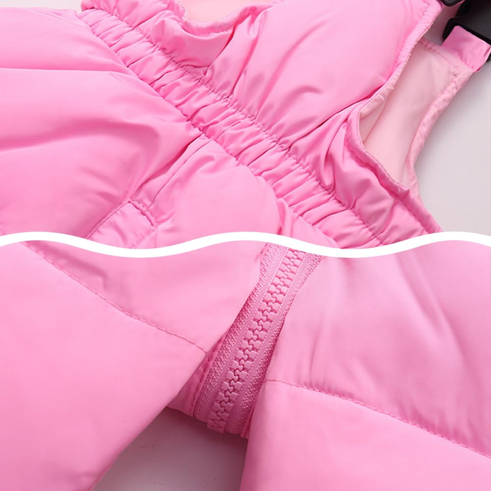 Combinaison de Ski Fille Chaude Vêtements de Ski Garçon Coupe-vent Combinaisons de Neige Bébé avec Capuche