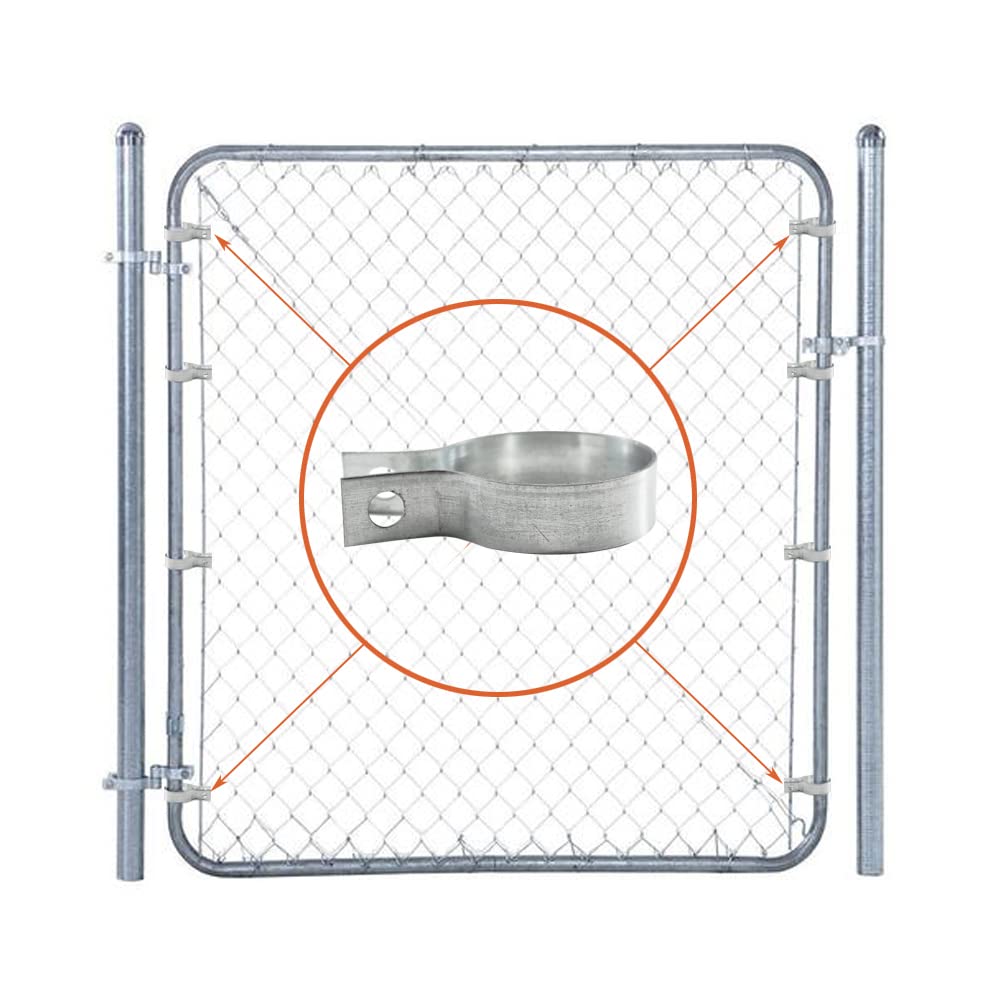 Amazon.com: Wdwlbsm 16 Pcs Brace Bands Chain Link Fence, Galvanized Steel Chain  Link Brace Band Use for 1-7/8