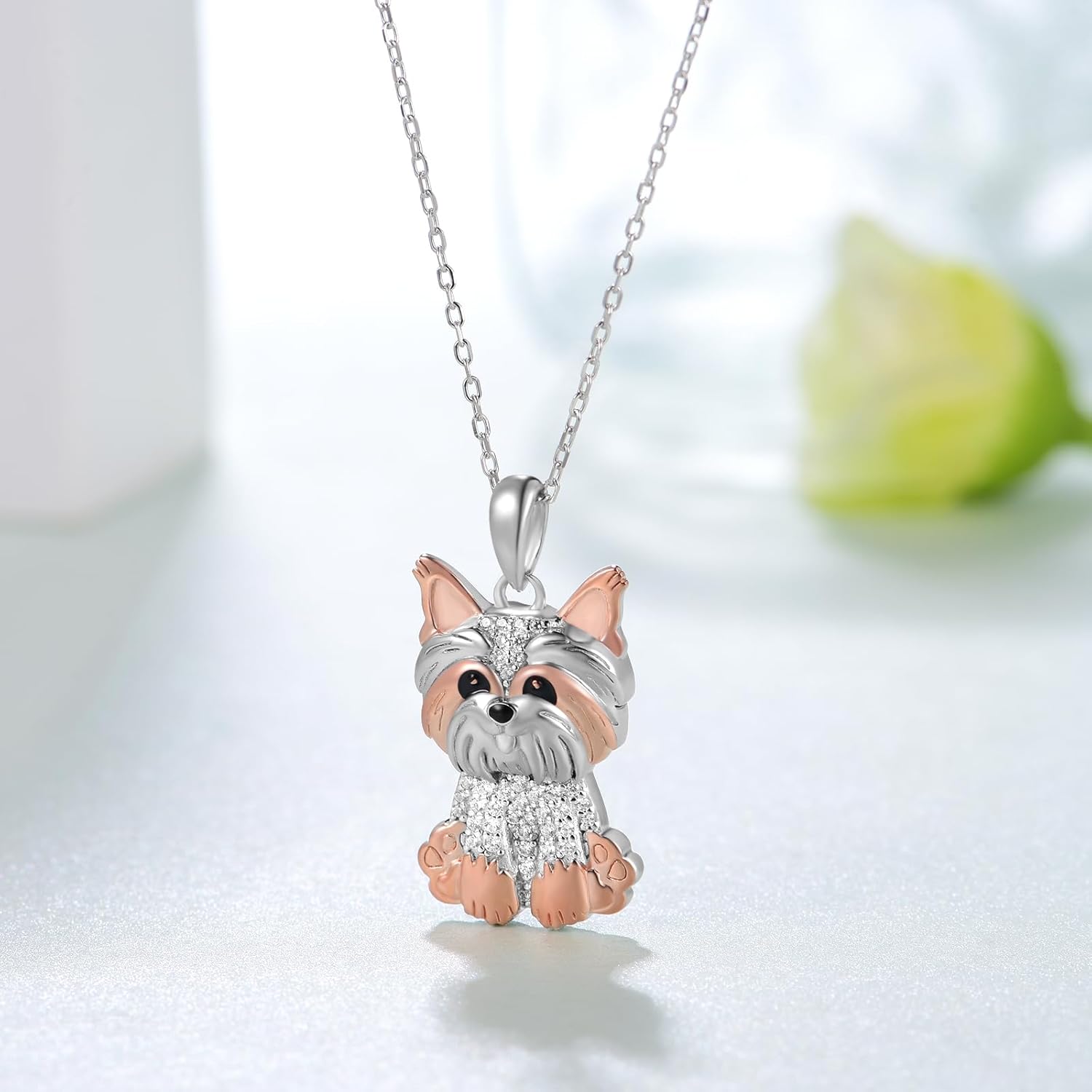Yorkie/Pug/Maltese/Poodle/German Shepherd Necklace 925 Sterling Silver Dog Pendant Necklaces for Women Dog Jewelry Gifts for Women Dog Loves - Image 2