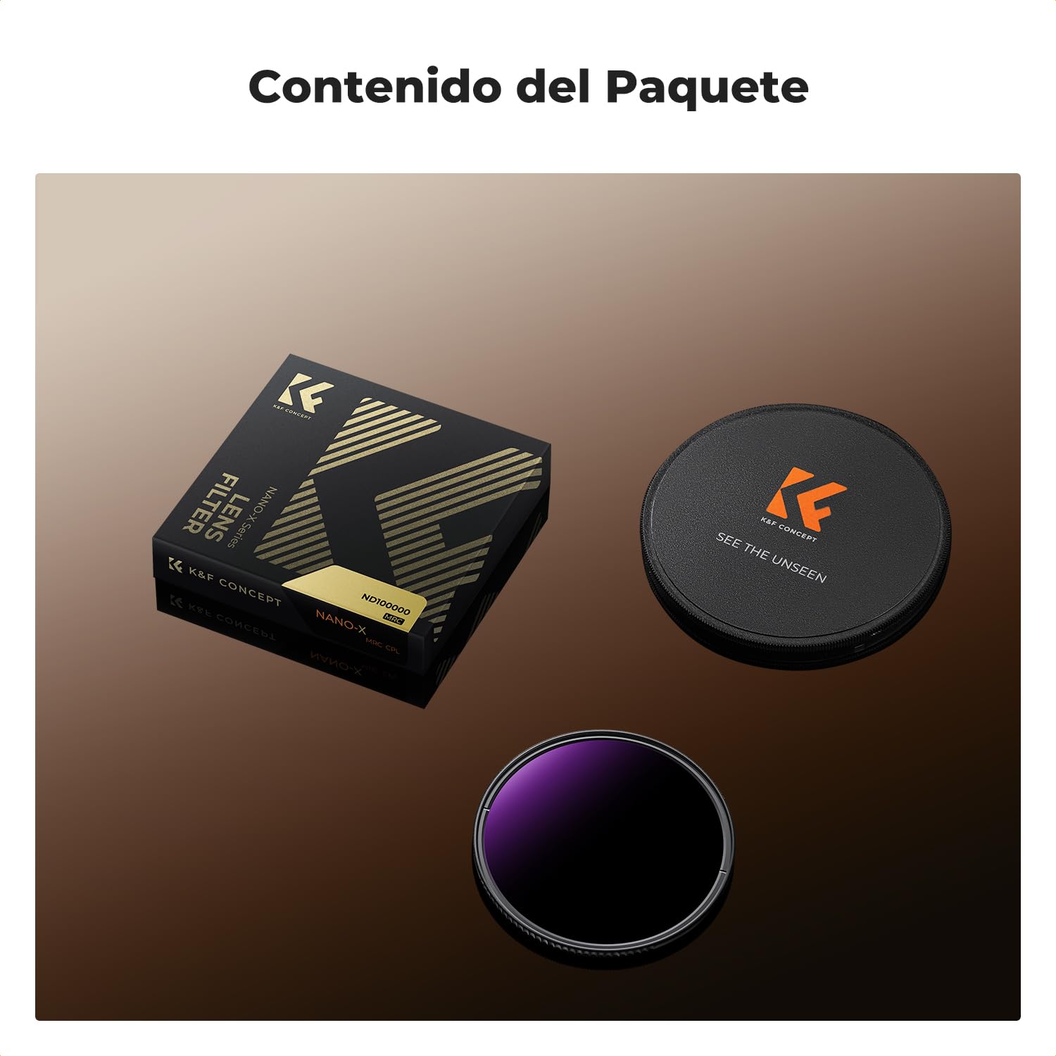 K&F CONCEPT Nano-Xcel Filtro ND100000 (16.6 f-Stops) de 77mm para Eclipse Solar, Filtro de Densidad Neutra para Exposiciones Ultralargas, Fotografía Solar, Vidrio Ópticocon 28 Capas Revestimiento Nano