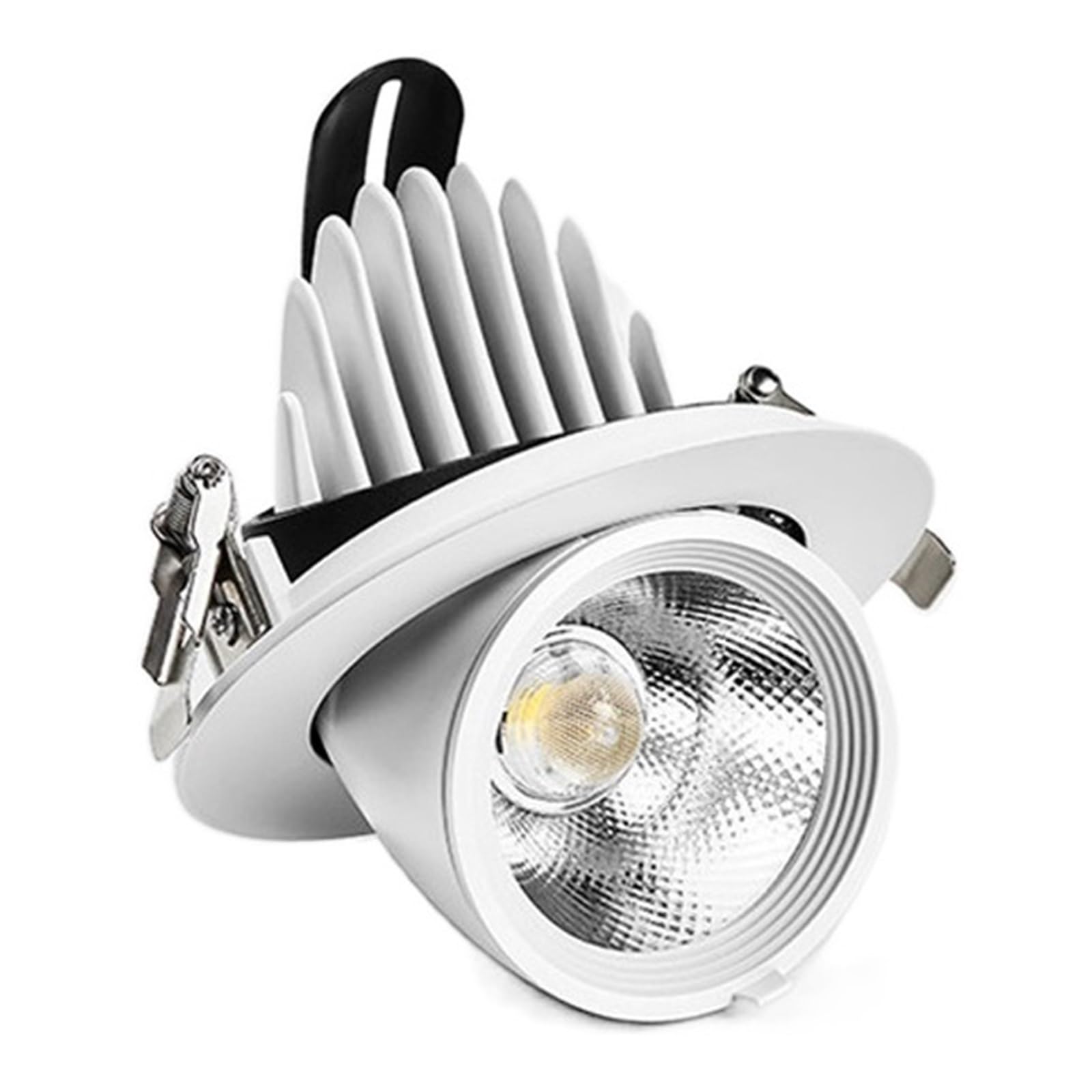 LED Downlight Dimmable 360 Degree Angle Rotatable Ceiling Recessed Spot Lights 7W 10W 20W AC for Bedroom Corridor Home Easy Installation(White,Warm White_15W)
