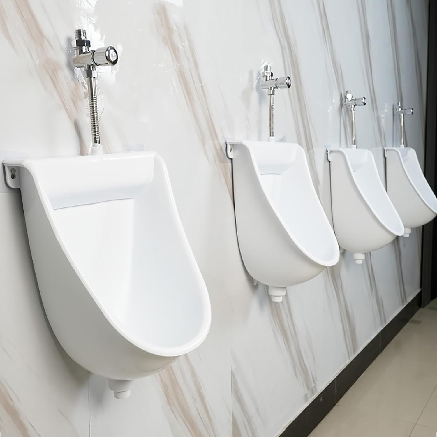 Wall Mounted Commercial Plastic Urinals for Men,waterless Urinal with Hose,Outdoor Urinals Toilet, Universal Washout Urinal,Adult Garage Urinal Urine Diverter for Public Toilet Bathroom