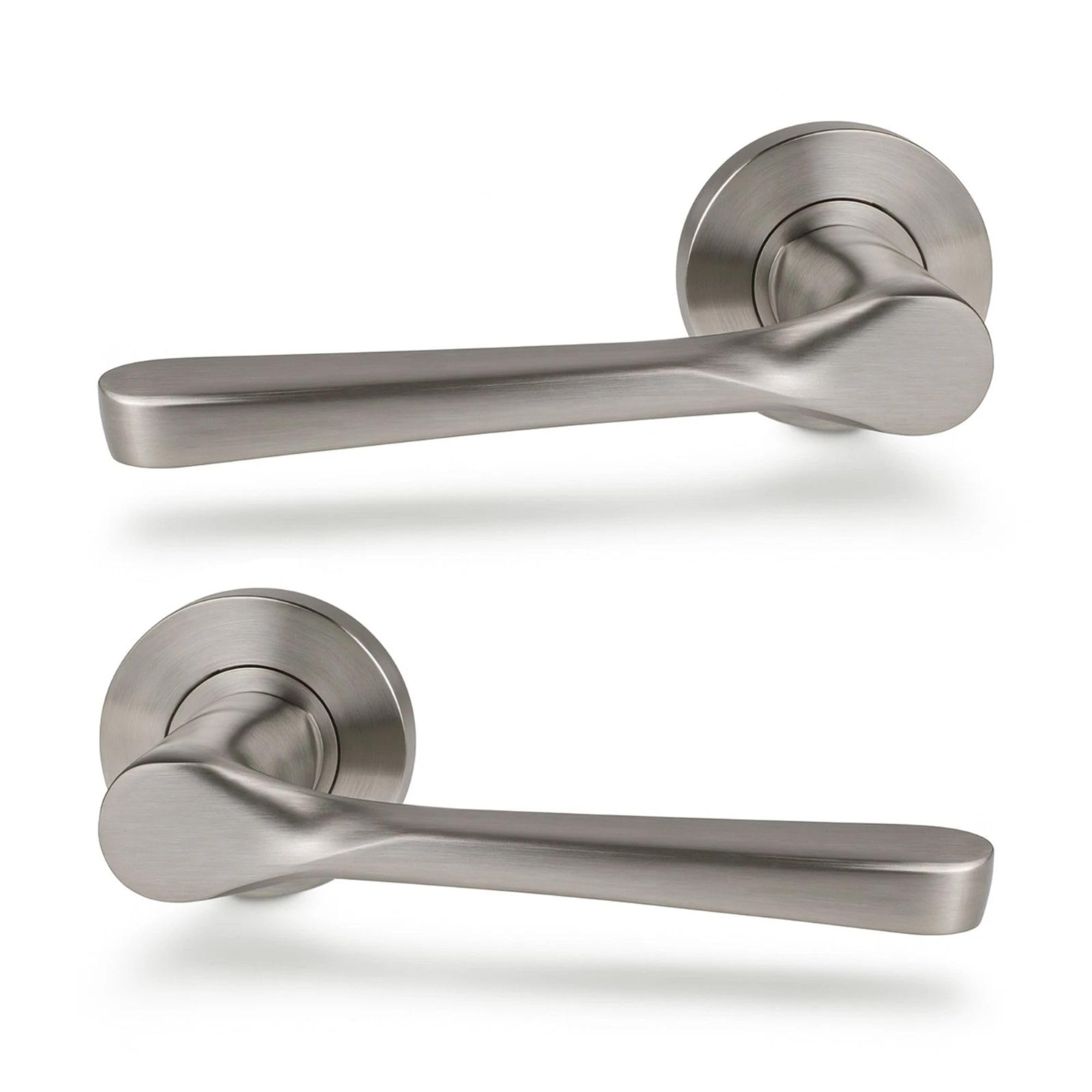 UAP Limited Uap Calla Satin Chrome Internal Door Handles Pair- Premium Zinc Lever Design For Modern Interiors from B&Q