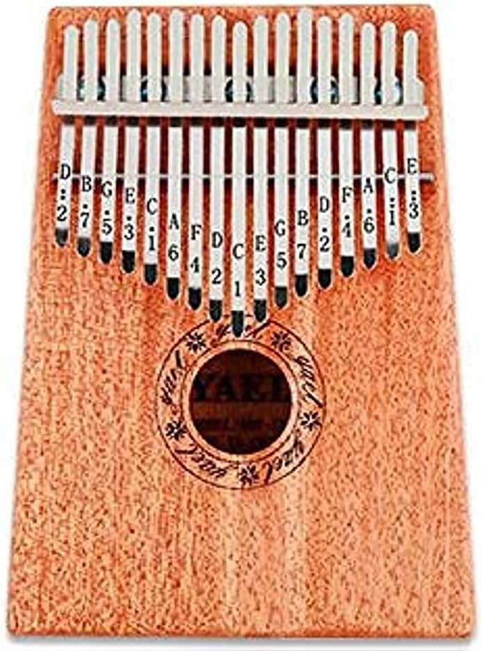 Wooden 17 key Kalimba with Mahogany Portable Thumb Piano Mbira Marimba Sanza of Attached Ore Metal Tines With bag Gift idea