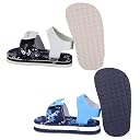 Neska Moda 12 To 18 Months Baby Girls Floral Print Eva Hook & Loop Chu Chu Musical Sandals (White,Dark Blue,Light Blue)-BT1345andBT1347 gallery image