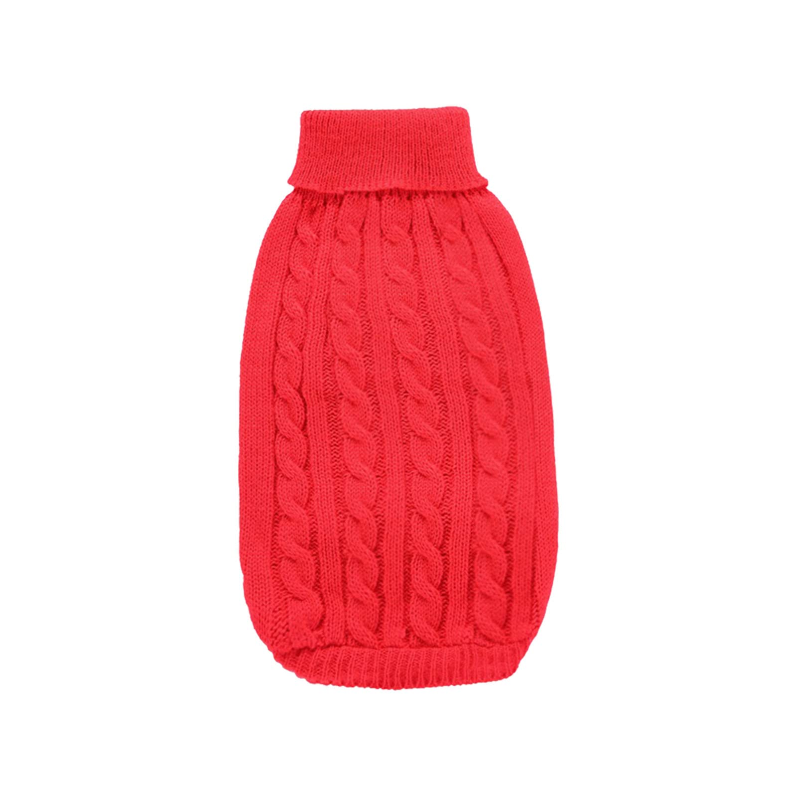 Pet Dog Cat Knitted Jumper Winter Warm Sweater Puppy Coat Jacket Clothes Costume Pet Clothes for Large Dogs Female (Red, L2)