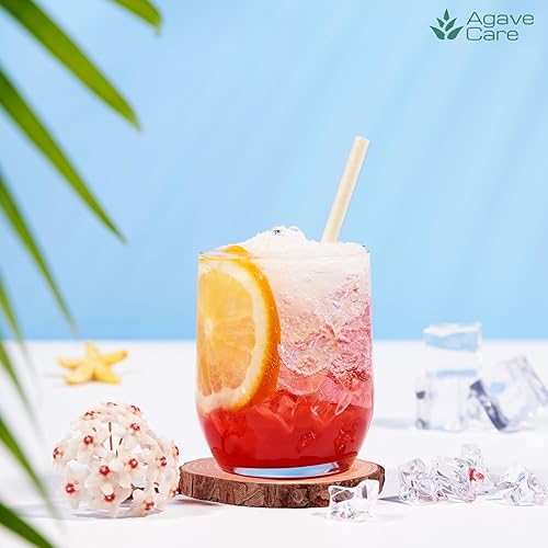 Miniatura 5 de Paquete de 150 popotes biodegradables sin envolver de 5.9 pulgadas hechos con fibras de agave - Pajitas ecológicas para beber bebidas compostables,