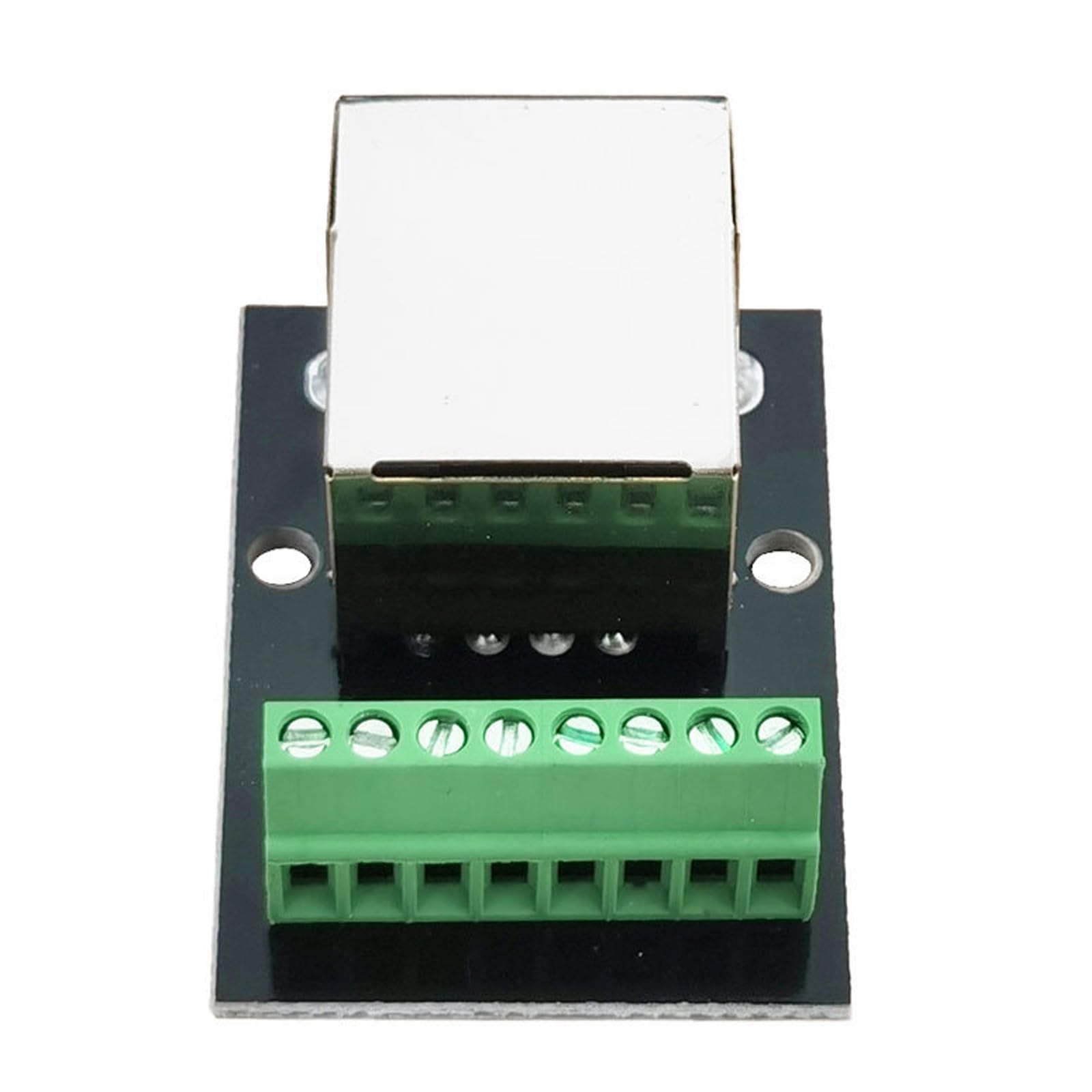 2 pezzi RJ45 8 pin Ethernet Dual Femiblich Terminal Breakout Board,2,54 mm Pitch Doppia presa RJ45, connettore a vite RJ45, doppia presa a 8 pin adattatore (SINGLE BUCHSE)