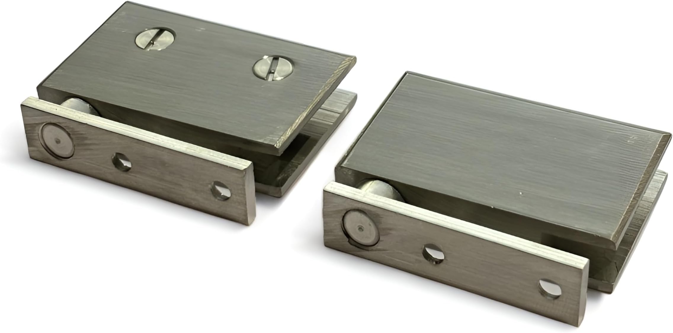 Moksh Plus Brass Heavy Pivot 2" x 1.1/4" x 6mm / Patti Pivot Hinges/Glass Door Hinges/S.S. Finish (Pair of 1 (2 Pcs.))