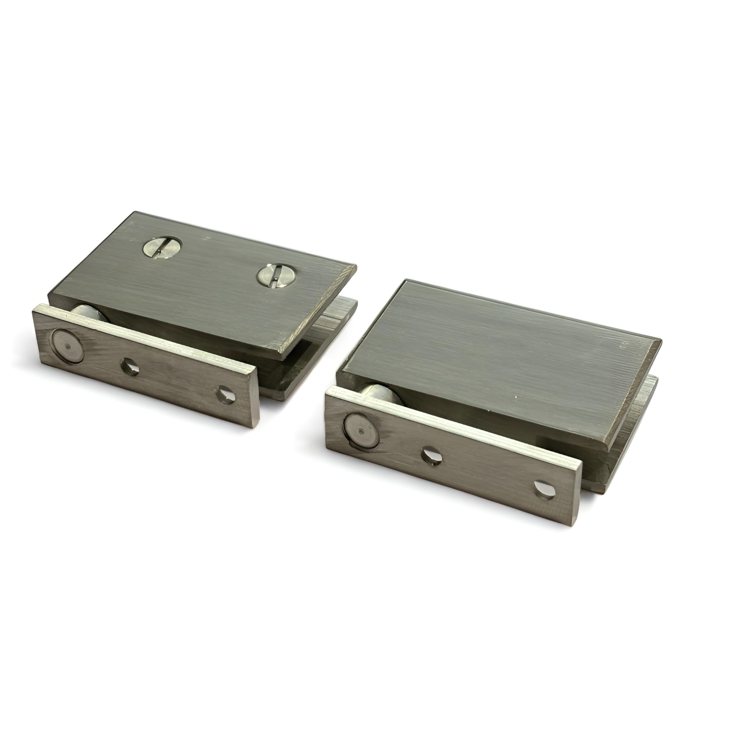Moksh Plus Brass Heavy Pivot 2" x 1.1/4" x 6mm / Patti Pivot Hinges/Glass Door Hinges/S.S. Finish (Pair of 1 (2 Pcs.))