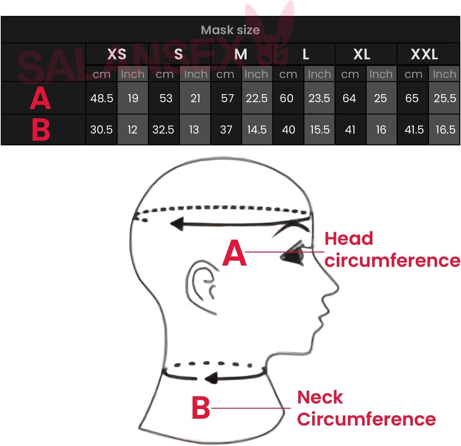 BERMEL Latex Hood Rubber HeadMask,Latex Head Cover,Back Zipper,Natural latex Handmade for Unisex Cosplay Club Wear