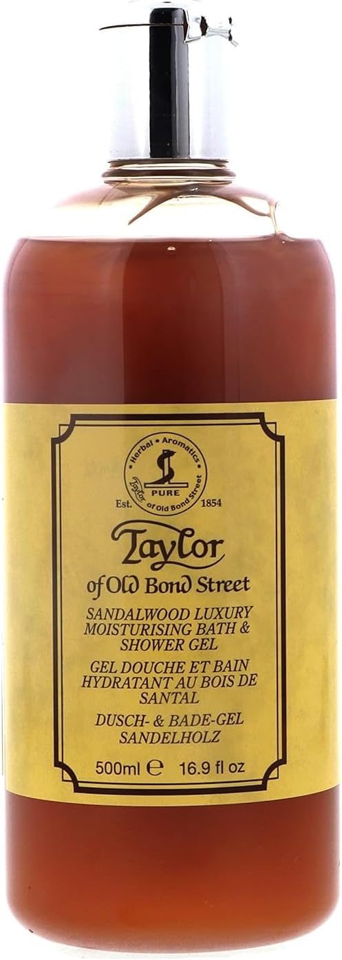 Taylor of Old Bond Street 500ml Luxury Sandalwood Moisturising Bath and Shower Gel