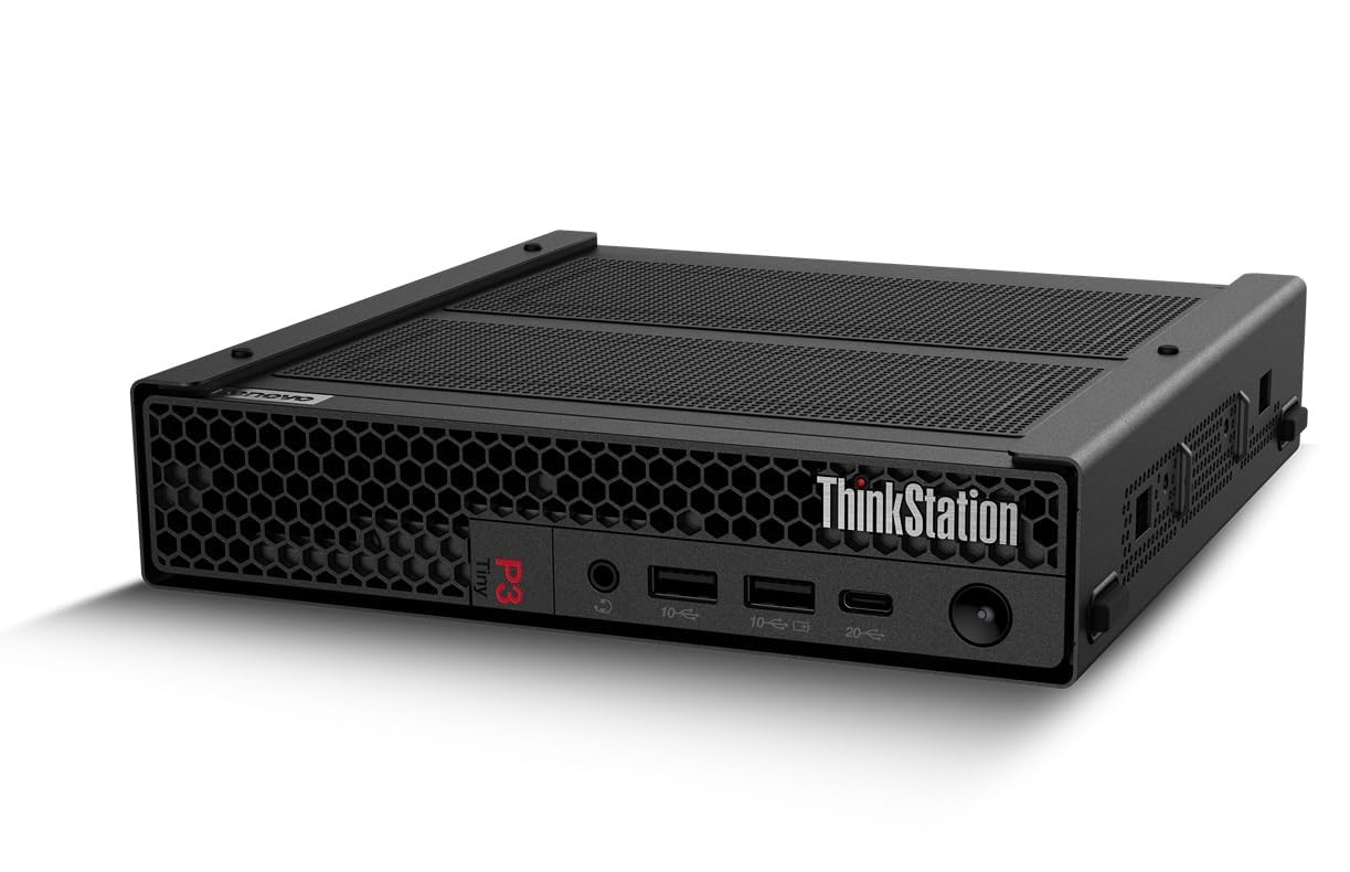 Lenovo ThinkStation P3 Tiny Gen 2 Workstation with Intel Core Ultra 9 285 vPro Processor, NVIDIA RTX A1000 8GB GDDR6 Graphics, 64GB DDR5-5600MT Memory, 1TB SSD, WiFi 7 BE200, and 3 YR Warranty