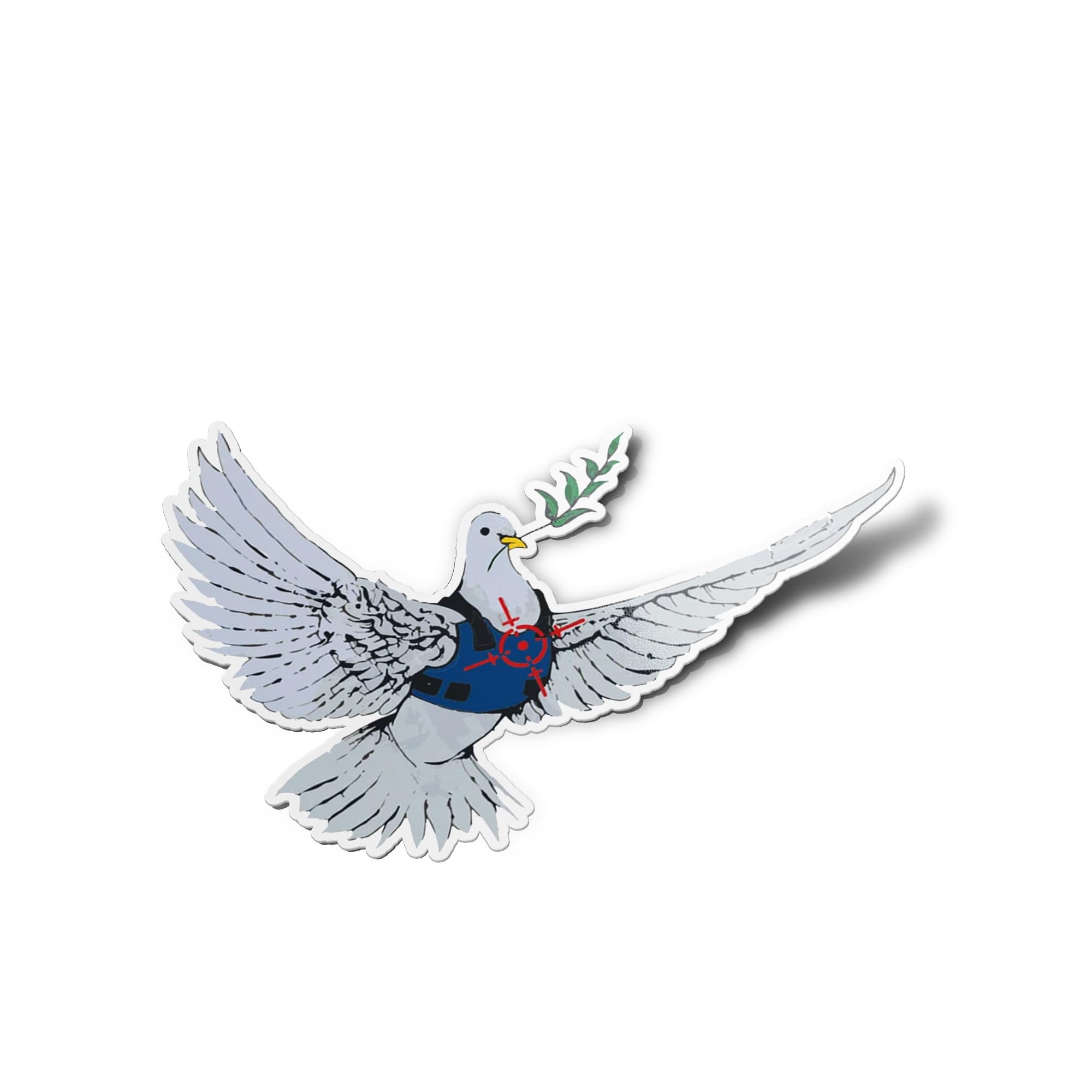 Banksy Graffiti Street Art Dove Target Peace Love Freedom Sticker Pack (9 x 7 cm) Vinyl Water & UV Resistant