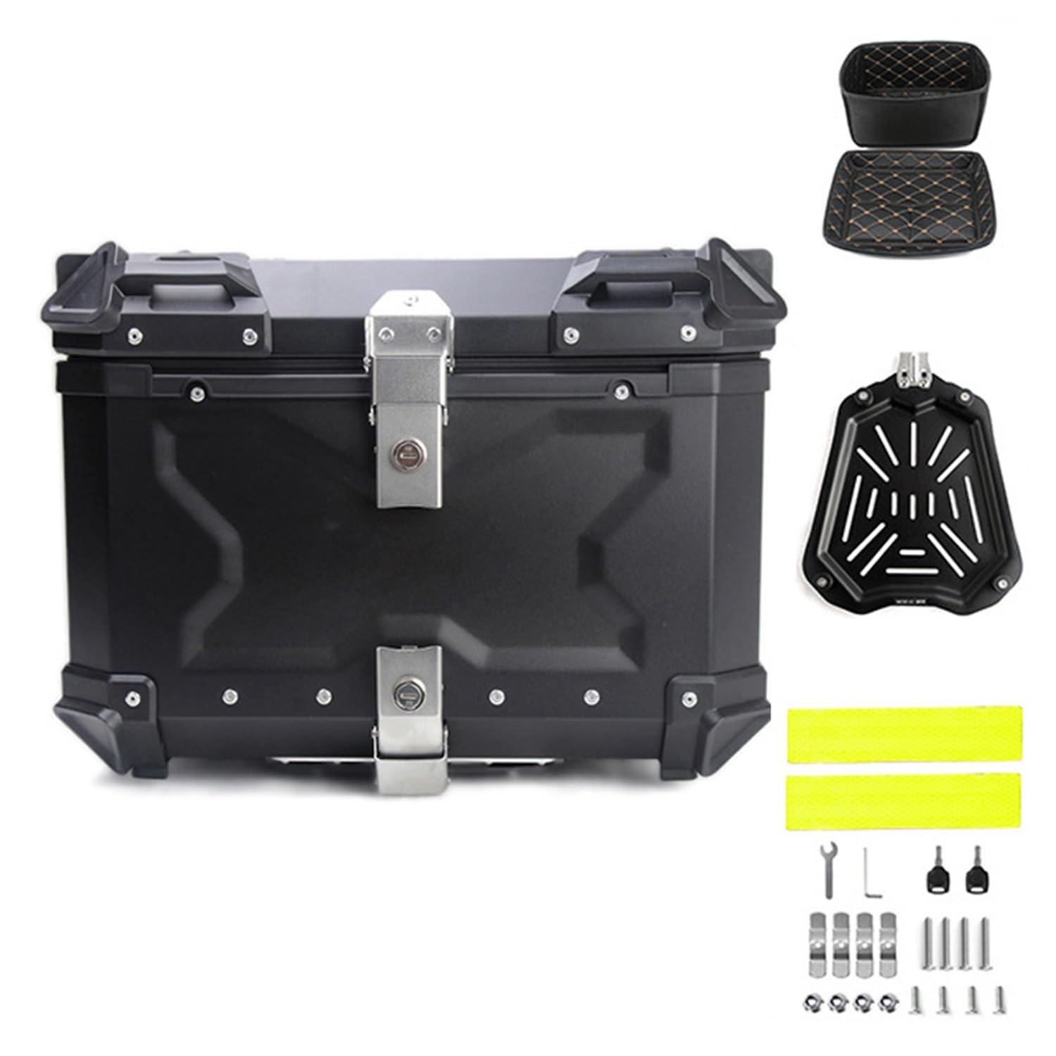 Organisateur de coffre de moto 36L top case universel de cargaison pour scooter