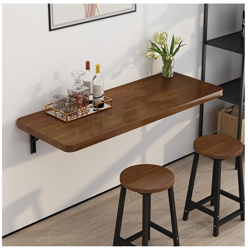 Bureau à domicile pliable marron 45 x 120 cm pour travailler sereinement