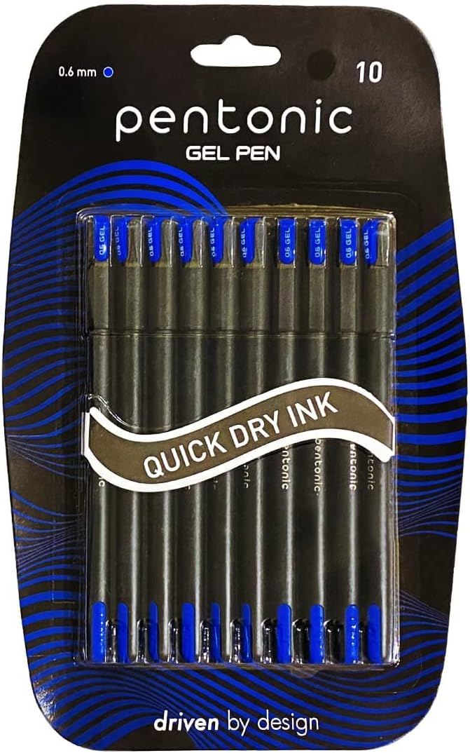 0.6mm Gel Pen (Pack of 10, Blue Ink)