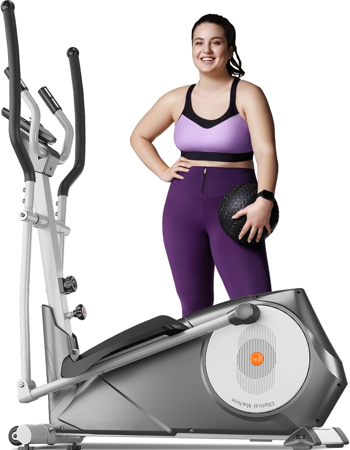 ANCHEER Elliptical Machine, Elliptical Exercise Machine for Home with Hyper-Quiet Magnetic Driving System, Elliptical Trainer with 22 Resistance Levels, Workout Equipment Eliptical Home Gym