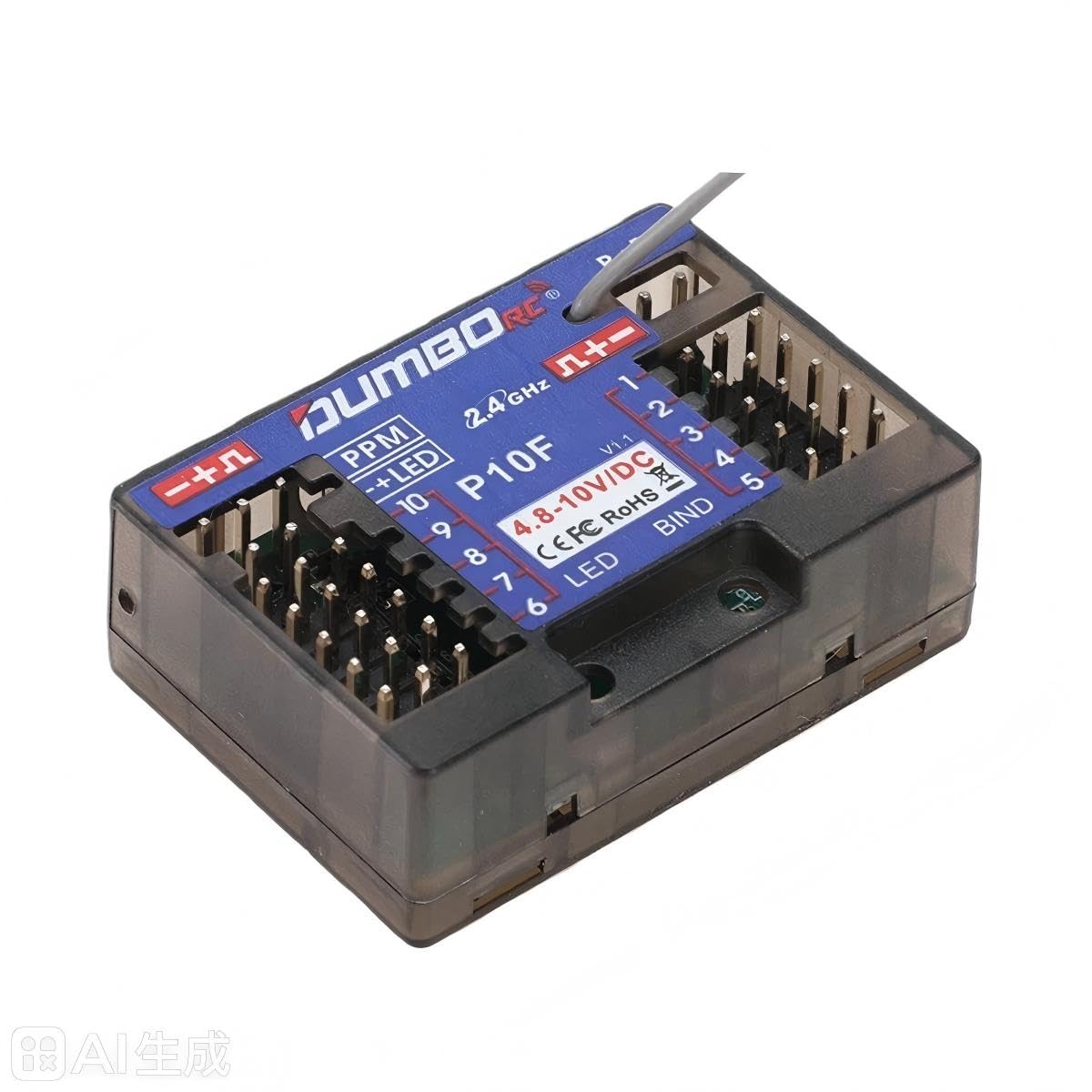 Dumborc P10F Receiver angled view